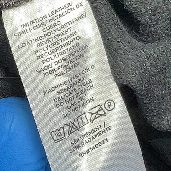 Black faux leather wide leg pants Ann Taylor LOFT, size 4 - Picture 4 of 8